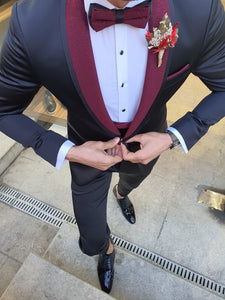 Grassano Black Slim Fit Shawl Lapel Tuxedo-baagr.myshopify.com-suit-BOJONI