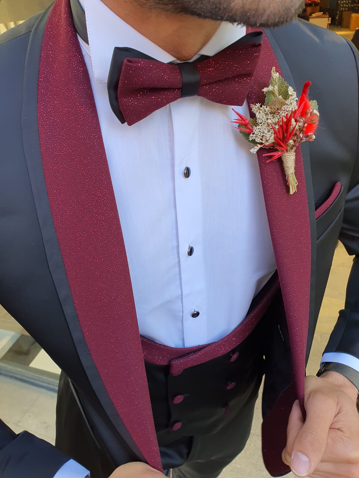 Grassano Black Slim Fit Shawl Lapel Tuxedo-baagr.myshopify.com-suit-BOJONI