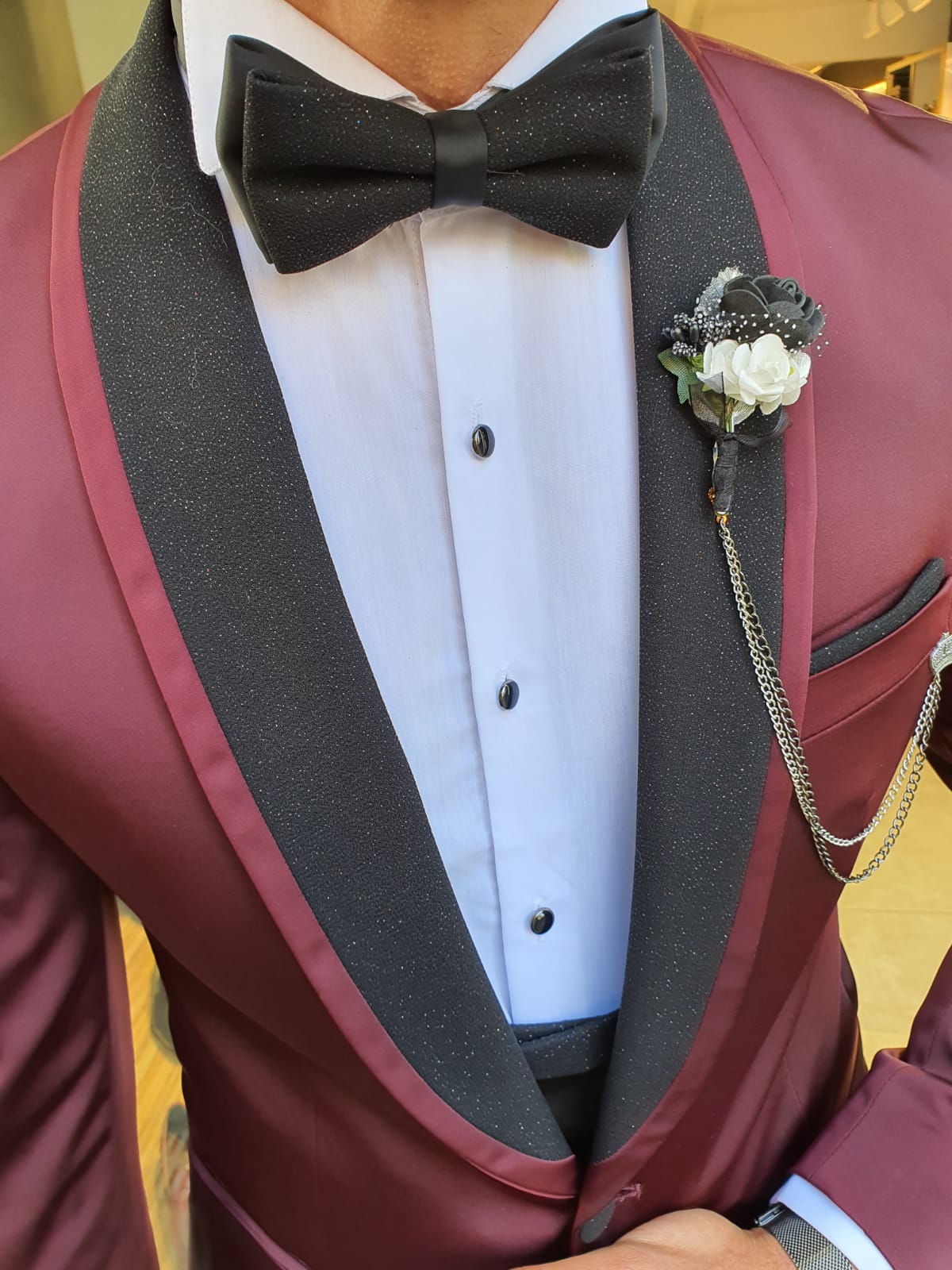 Grassano Burgundy Slim Fit Shawl Lapel Tuxedo-baagr.myshopify.com-suit-BOJONI