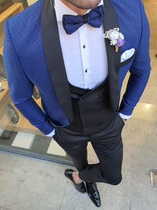 Grassano Indigo Slim Fit Shawl Lapel Tuxedo-baagr.myshopify.com-suit-BOJONI