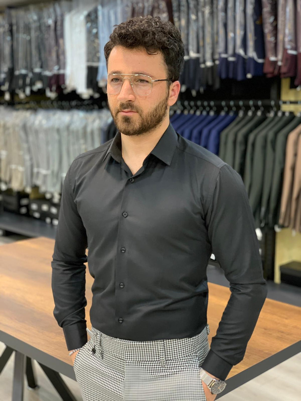 Ferrar Black Classic Shirt-baagr.myshopify.com-Shirt-BOJONI