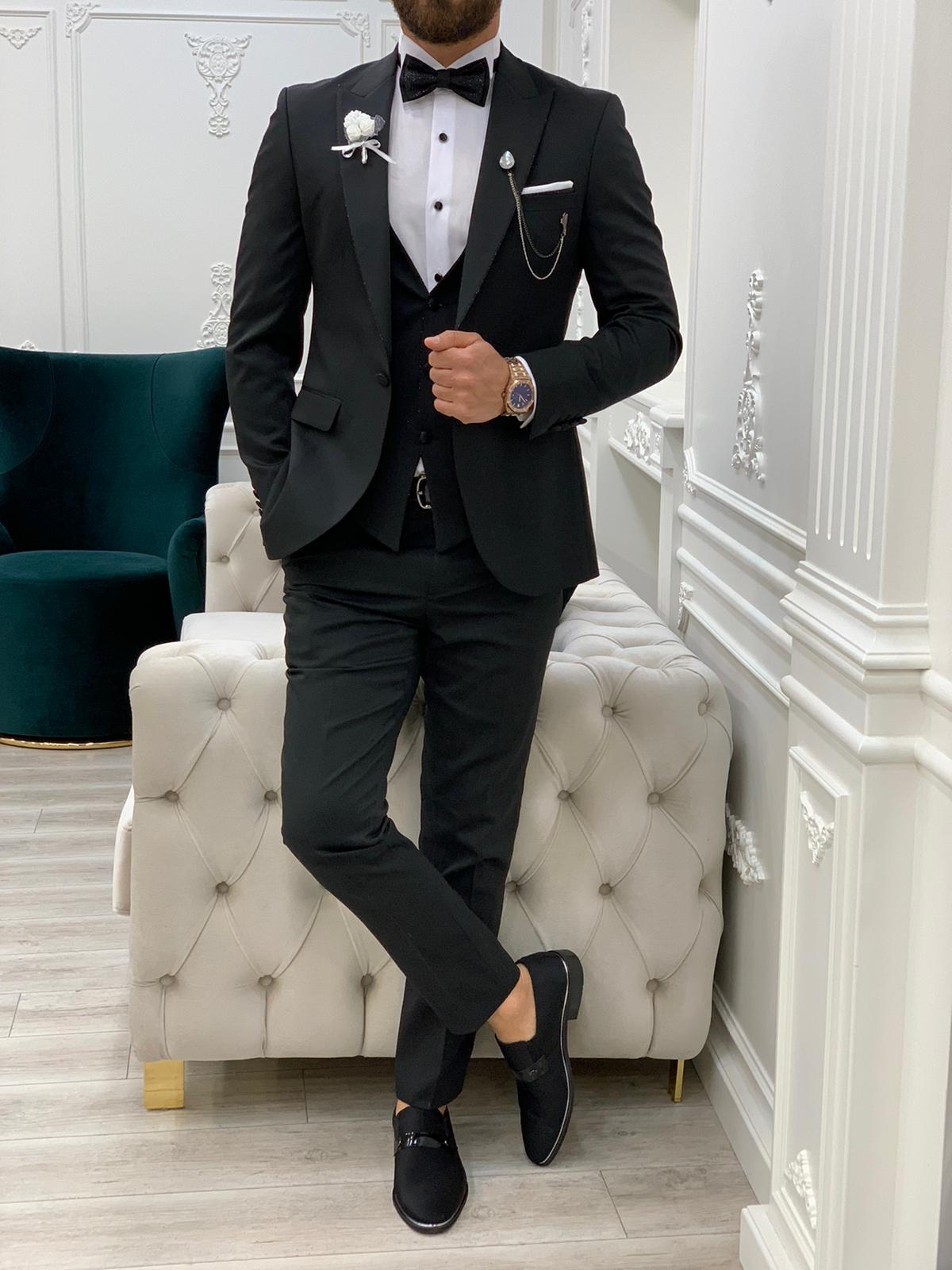 Rialzetti Black Classic Slim Fit Tuxedo-baagr.myshopify.com-1-BOJONI