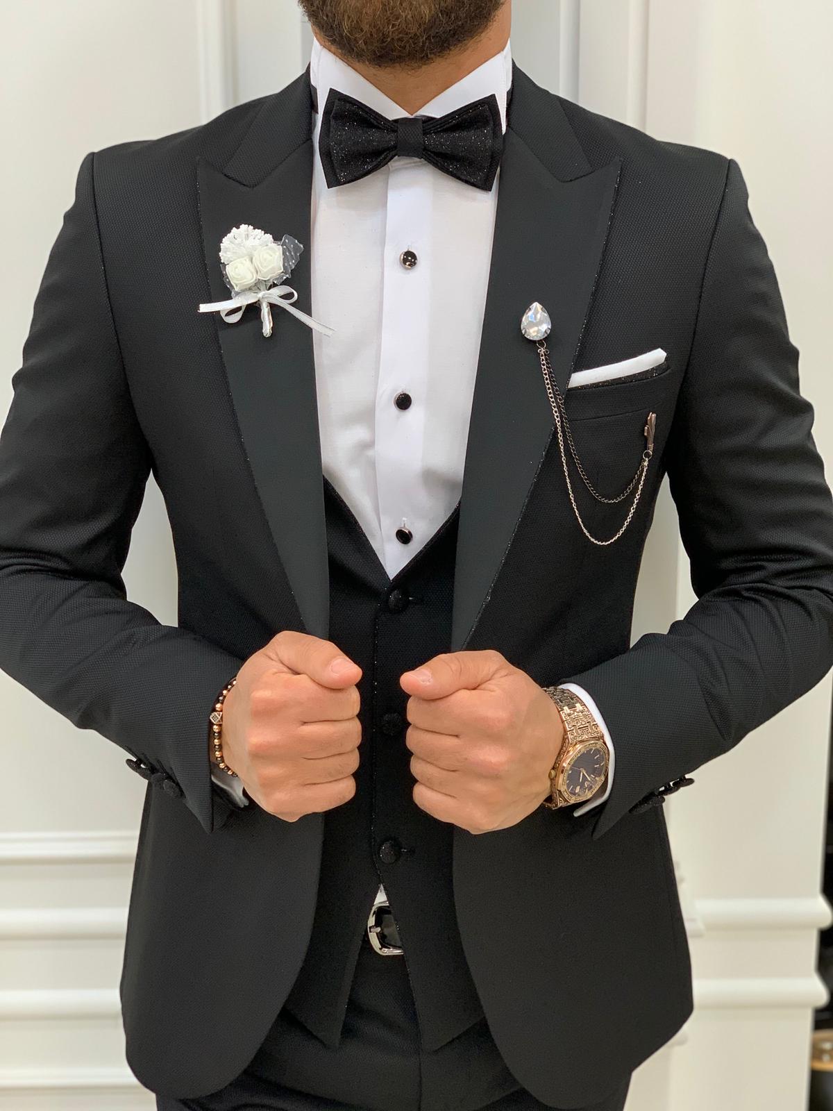 Rialzetti Black Classic Slim Fit Tuxedo-baagr.myshopify.com-1-BOJONI