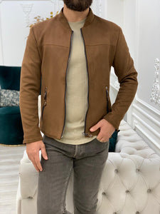 Bari Slim Fit Brown Jacket-baagr.myshopify.com-Jacket-BOJONI