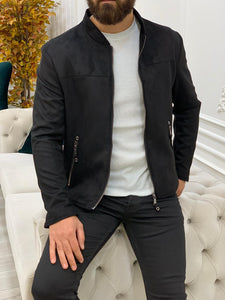 Bari Slim Fit Black Jacket-baagr.myshopify.com-Jacket-BOJONI