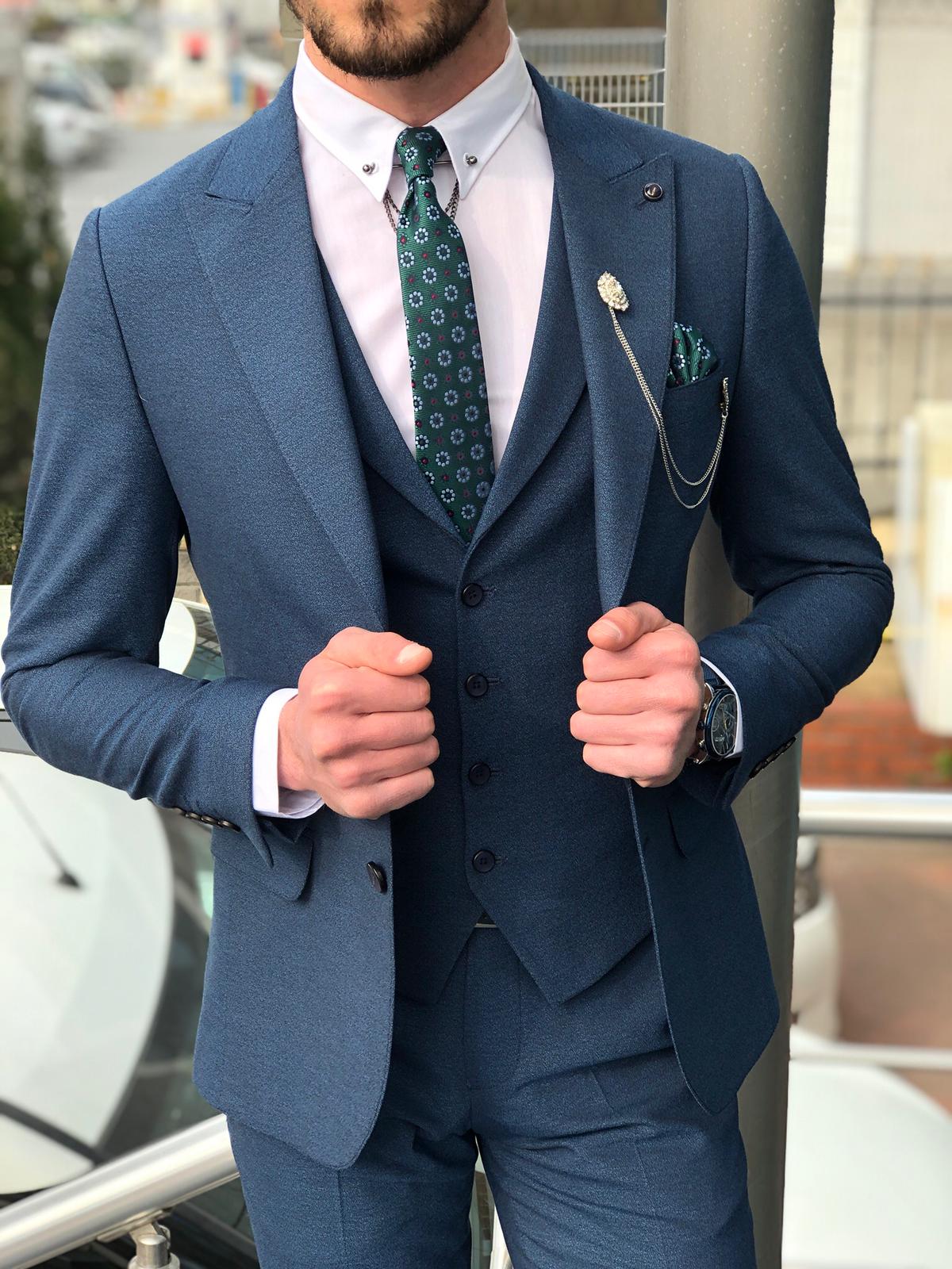 Pantiff  Slim-Fit  Suit Vest Navy-baagr.myshopify.com-suit-BOJONI