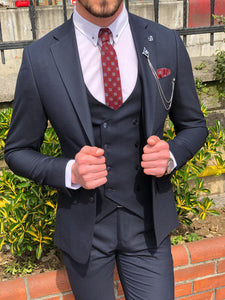Mandos  Slim-Fit  Suit Vest Dark Blue-baagr.myshopify.com-suit-BOJONI