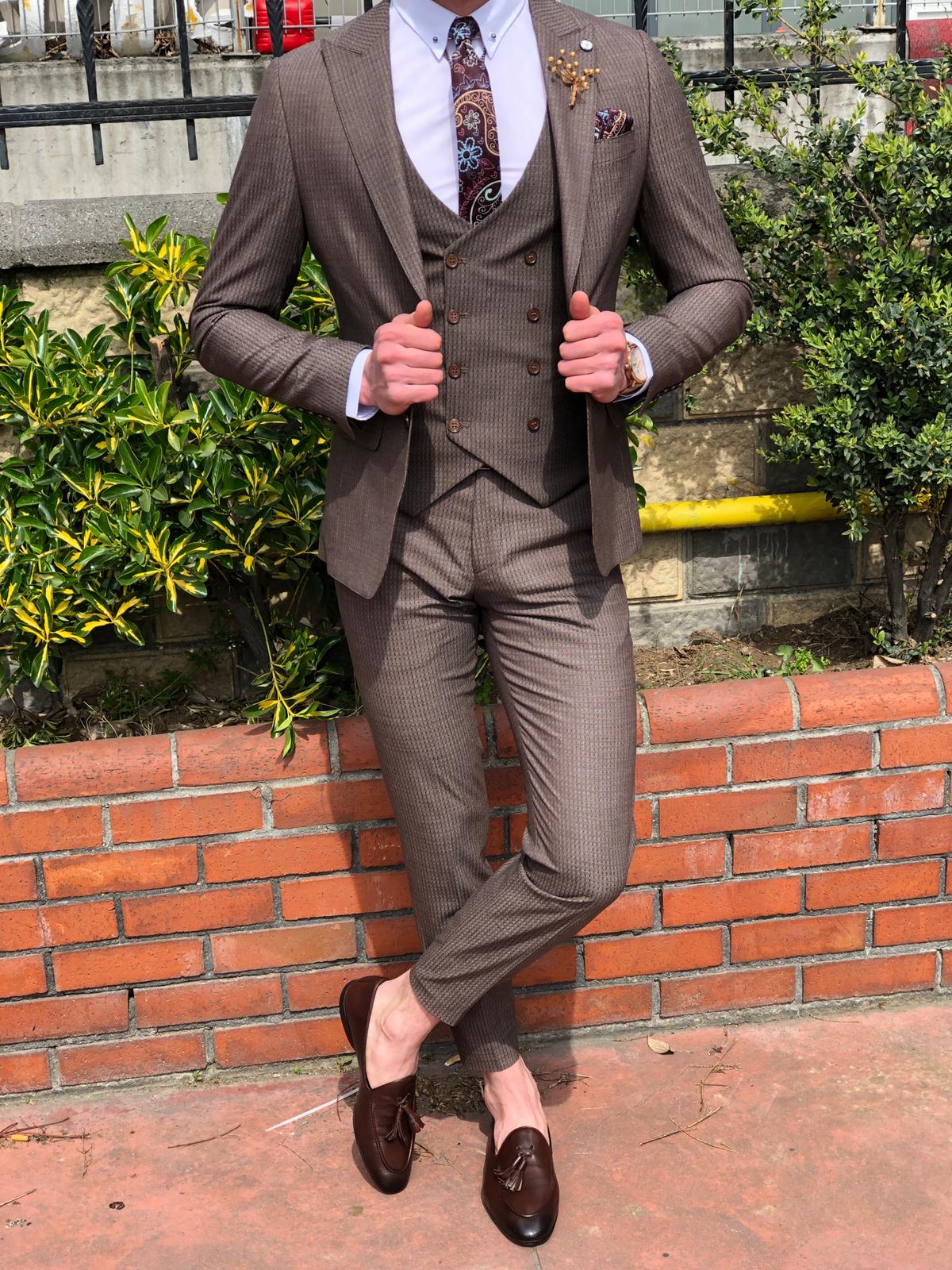 Mandos  Slim-Fit  Suit Vest Brown-baagr.myshopify.com-suit-BOJONI