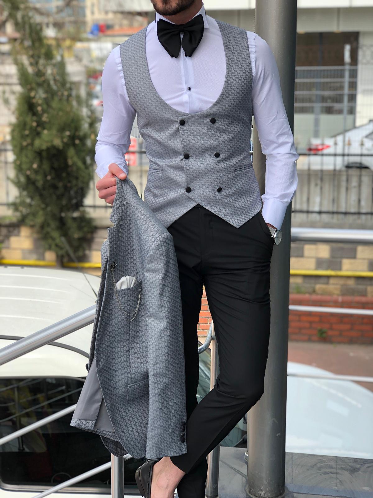 Hendiff Slim-Fit Tuxedo Gray-baagr.myshopify.com-suit-BOJONI