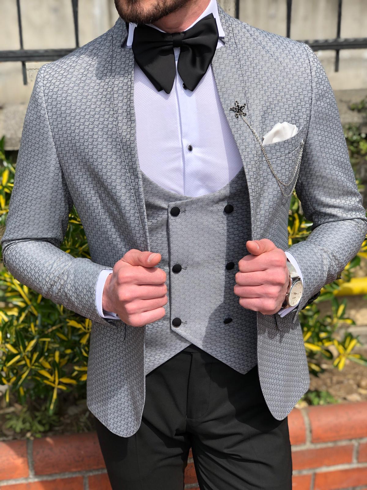Hendiff Slim-Fit Tuxedo Gray-baagr.myshopify.com-suit-BOJONI
