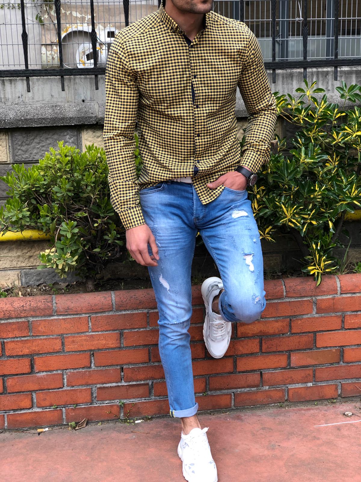 Slim-Fit Patterned Shirt (3 Colors)-baagr.myshopify.com-Shirt-BOJONI