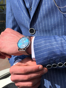 Dilness Slim-Fit Striped Suit Vest Blue-baagr.myshopify.com-suit-BOJONI