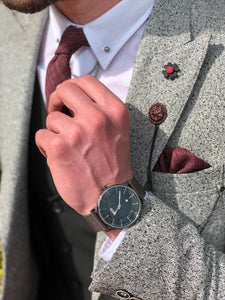 Papuk Slim-Fit Patterned Suit Vest Gray-baagr.myshopify.com-suit-BOJONI