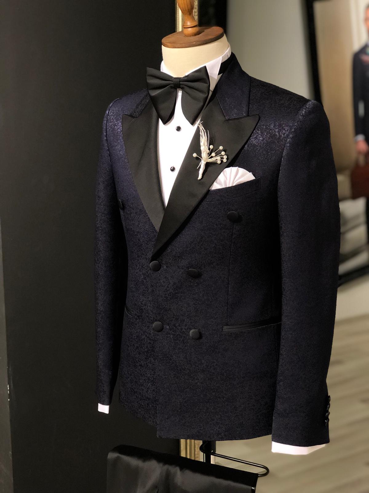 Slim-Fit Tuxedo Double Breasted Navy Blue-baagr.myshopify.com-suit-BOJONI