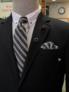 Slim-Fit Cotton Suit Vest Black-baagr.myshopify.com-suit-BOJONI