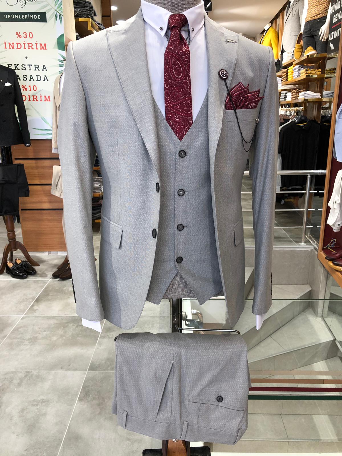 Barco Slim-Fit Suit Vest Gray-baagr.myshopify.com-suit-BOJONI