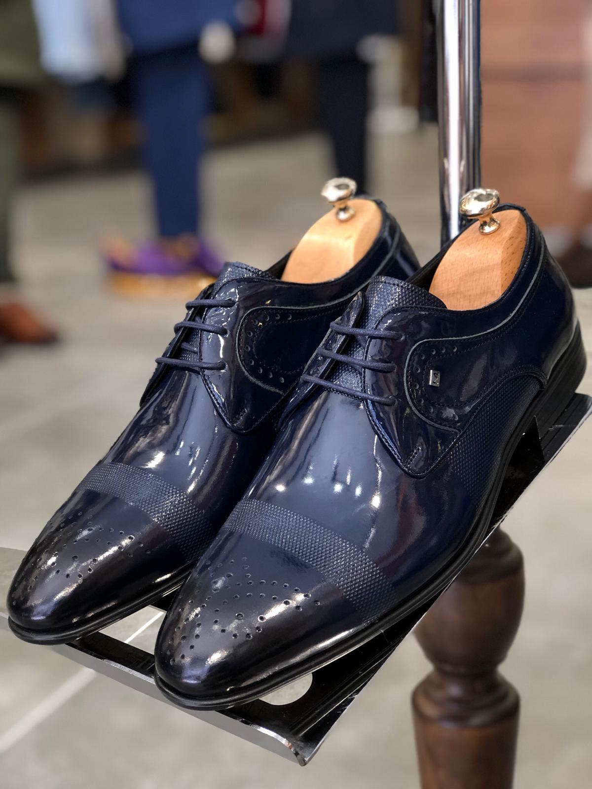 Marc Laced Patent Leather Shoes Navy-baagr.myshopify.com-shoes2-BOJONI