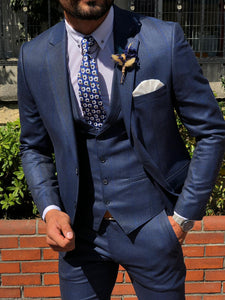 William Slim-Fit Plaid Suit in Blue-baagr.myshopify.com-suit-BOJONI
