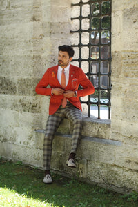 Pac Slim-Fit Jacket in Orange-baagr.myshopify.com-blazers-BOJONI