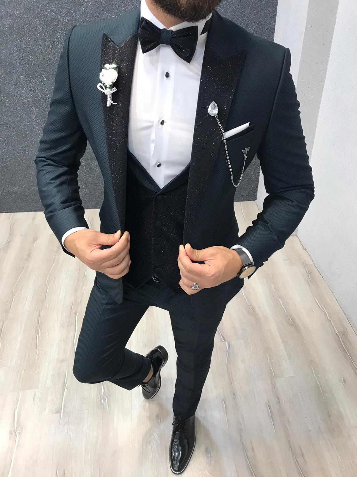 Matteo Royal Slim Fit Tuxedo Green-baagr.myshopify.com-1-BOJONI