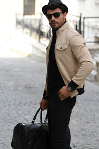 Carlos Slim-Fit Coat Stone-baagr.myshopify.com-Jacket-BOJONI