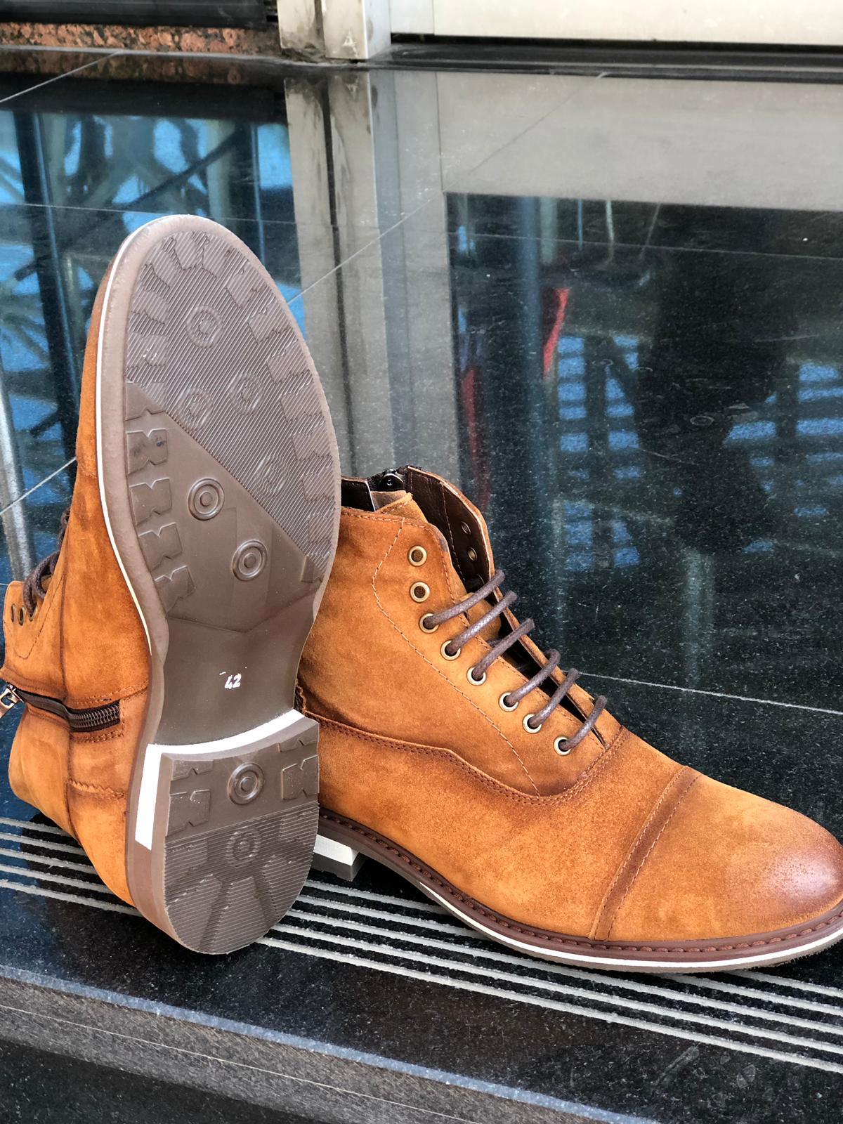 Casual Laced Boots Tan-baagr.myshopify.com-shoes2-BOJONI
