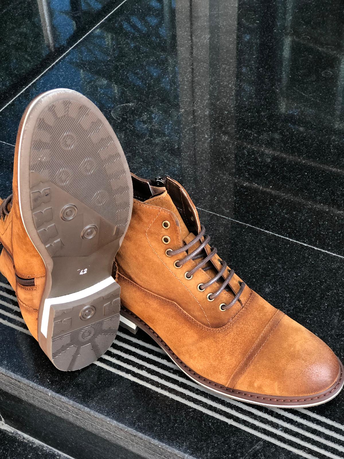 Casual Laced Boots Tan-baagr.myshopify.com-shoes2-BOJONI