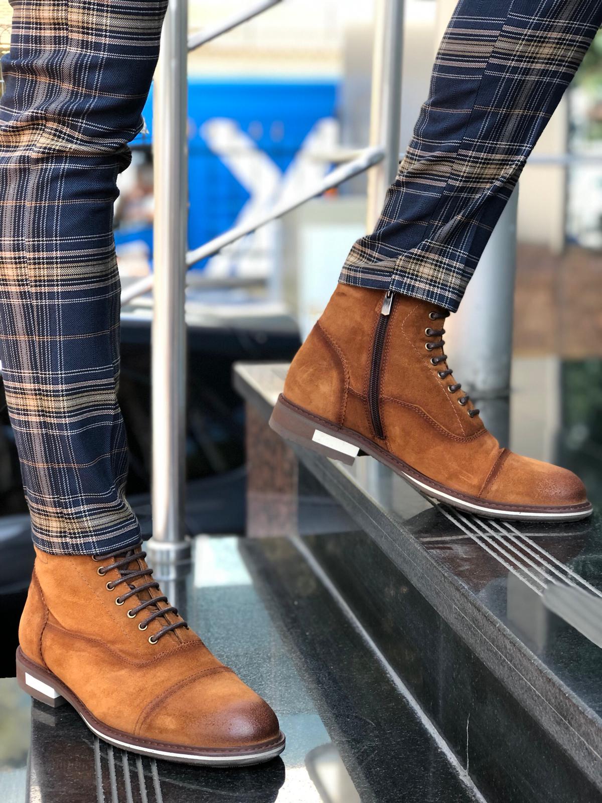 Casual Laced Boots Tan-baagr.myshopify.com-shoes2-BOJONI