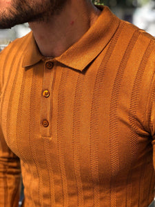 Slim-Fit Polo Sweater Camel-baagr.myshopify.com-sweatshirts-BOJONI