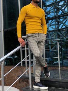 Carlos Slim-Fit Polo Sweater Mustard-baagr.myshopify.com-sweatshirts-BOJONI