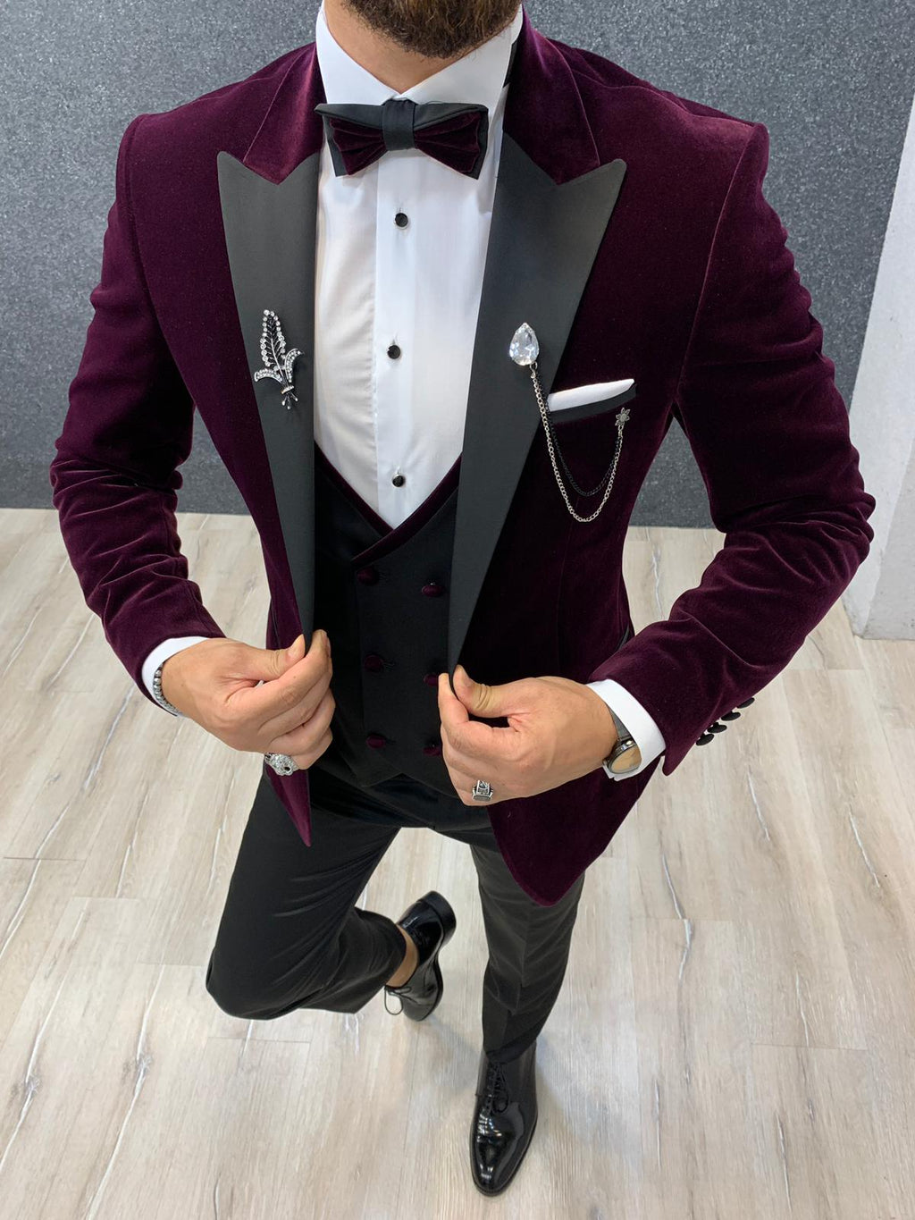 Mans Slim Fit Tuxedo Damson-baagr.myshopify.com-1-brabion