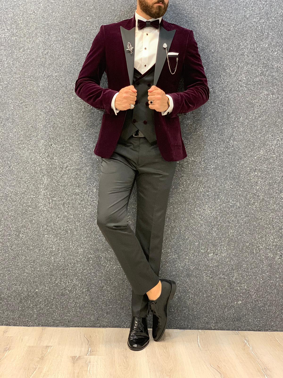 Mans Slim Fit Tuxedo Damson-baagr.myshopify.com-1-brabion