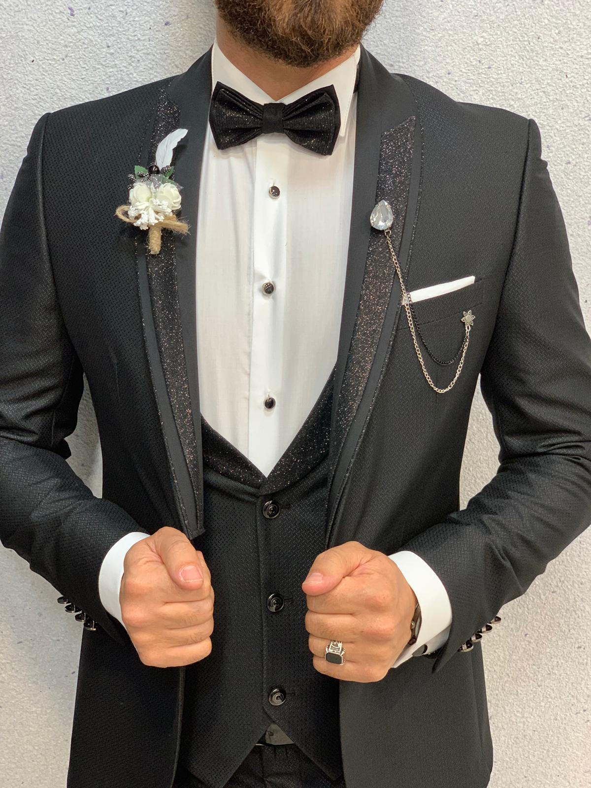 Santos Slim Fit Tuxedo Black-baagr.myshopify.com-1-brabion