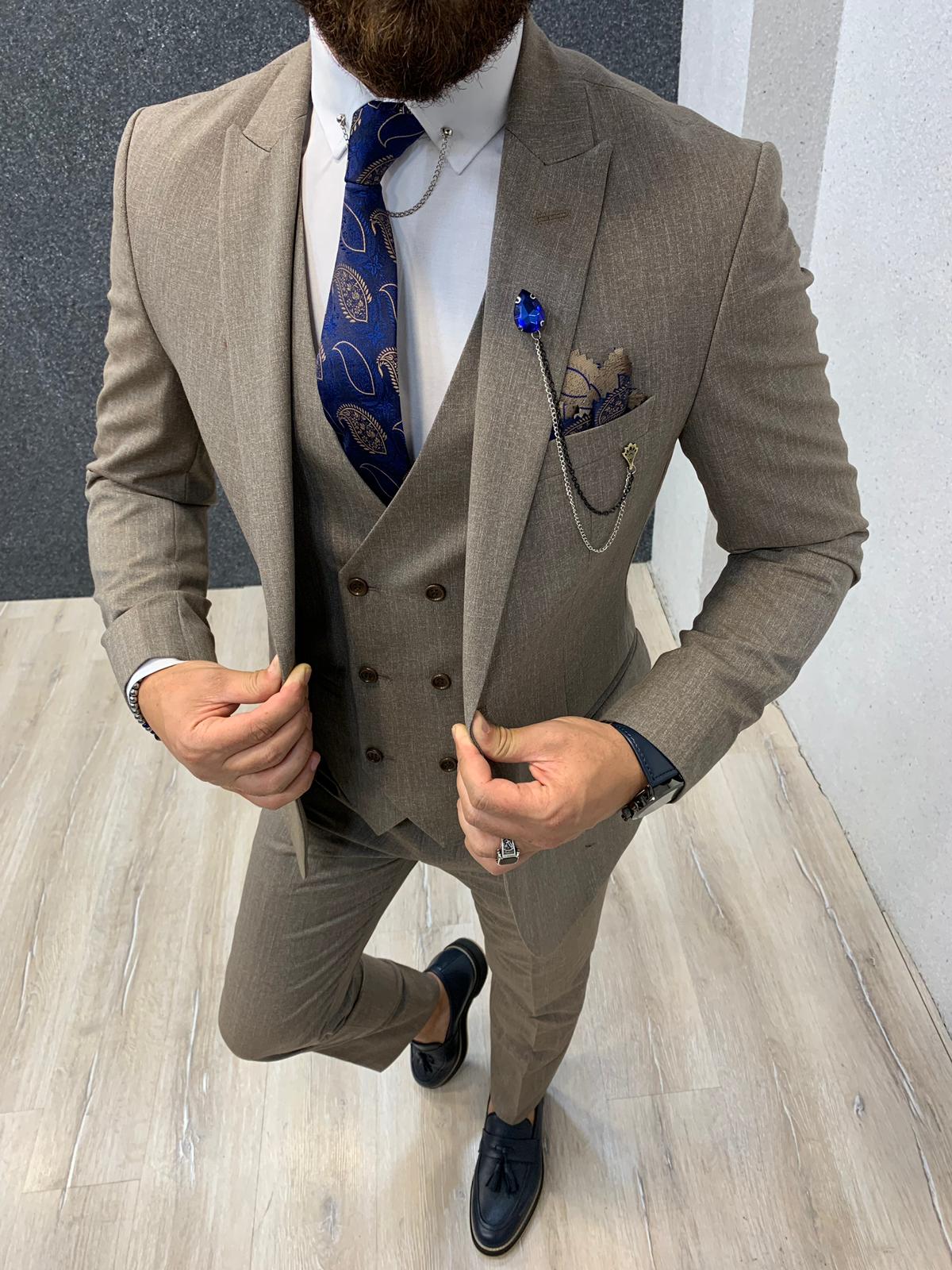 Danda  Slim Fit Suit Coffee-baagr.myshopify.com-1-BOJONI