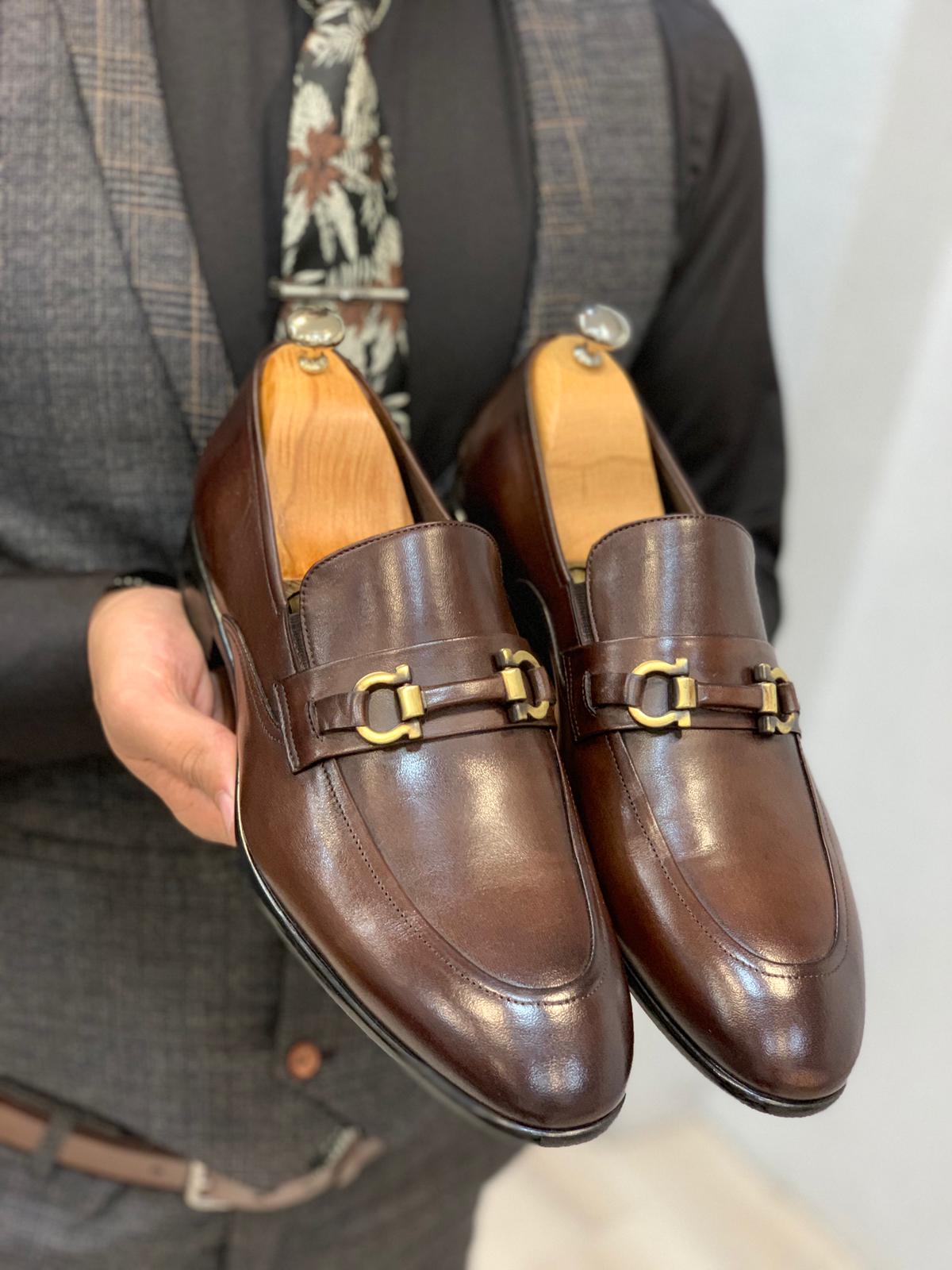 Buckled Suede Shoes Brown-baagr.myshopify.com-shoes2-BOJONI