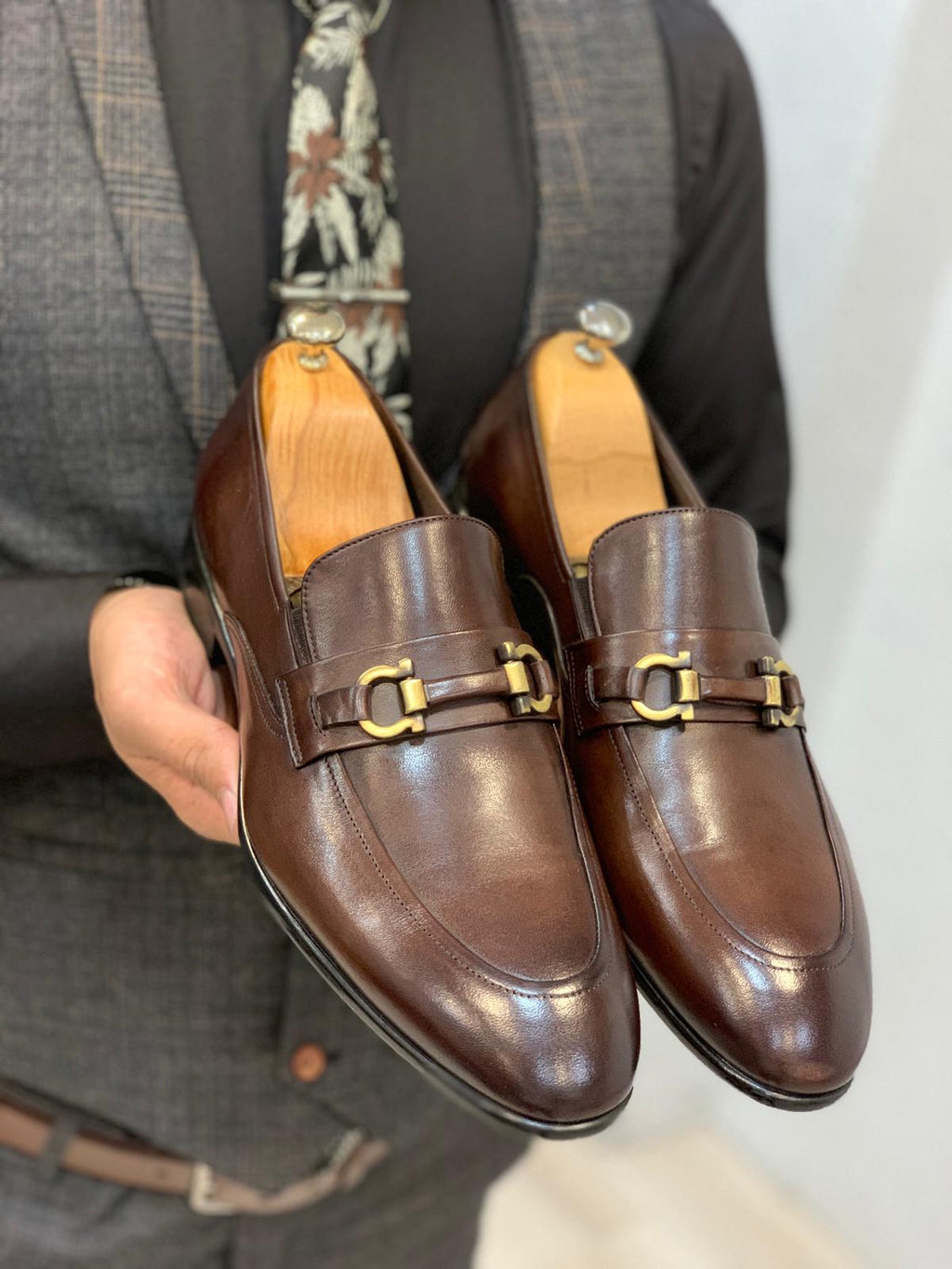 Buckled Suede Shoes Brown-baagr.myshopify.com-shoes2-BOJONI