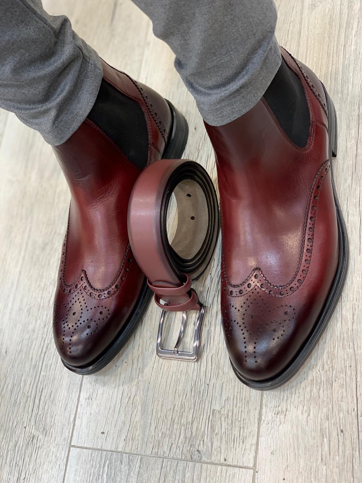 Almiro Red Chelsea Boots-baagr.myshopify.com-shoes2-BOJONI