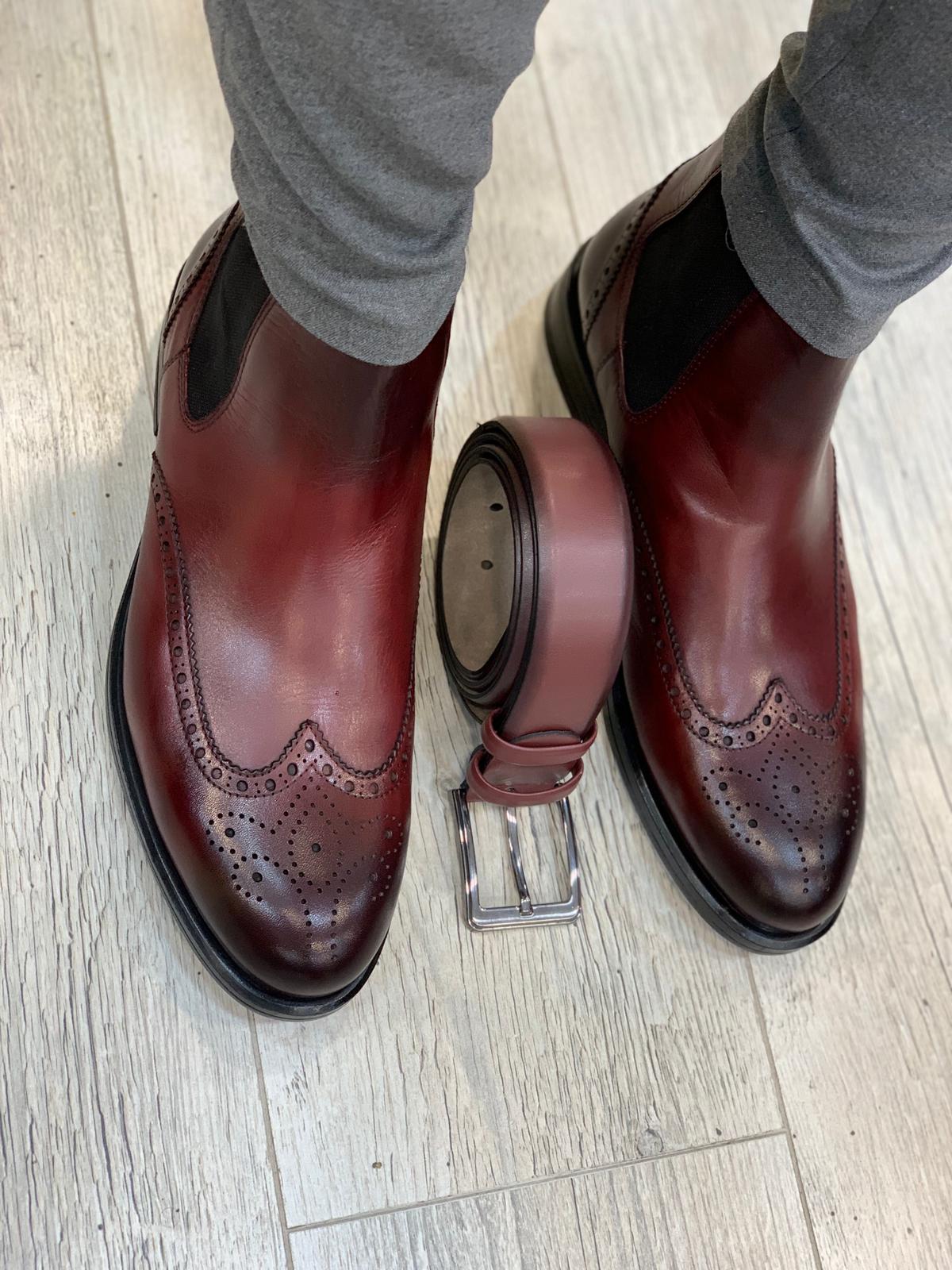 Almiro Red Chelsea Boots-baagr.myshopify.com-shoes2-BOJONI
