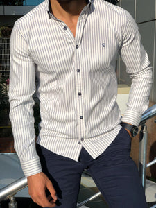 Wales Slim-Fit Striped Shirt in 2 Colors-baagr.myshopify.com-Shirt-BOJONI