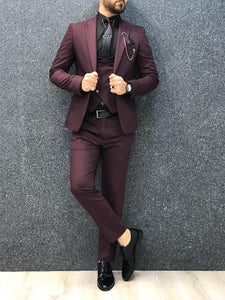Ani Burgundy Slim Fit Wool Suit-baagr.myshopify.com-1-BOJONI