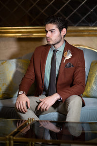 Belka Slim-Fit Blazer Brown-baagr.myshopify.com-blazers-BOJONI