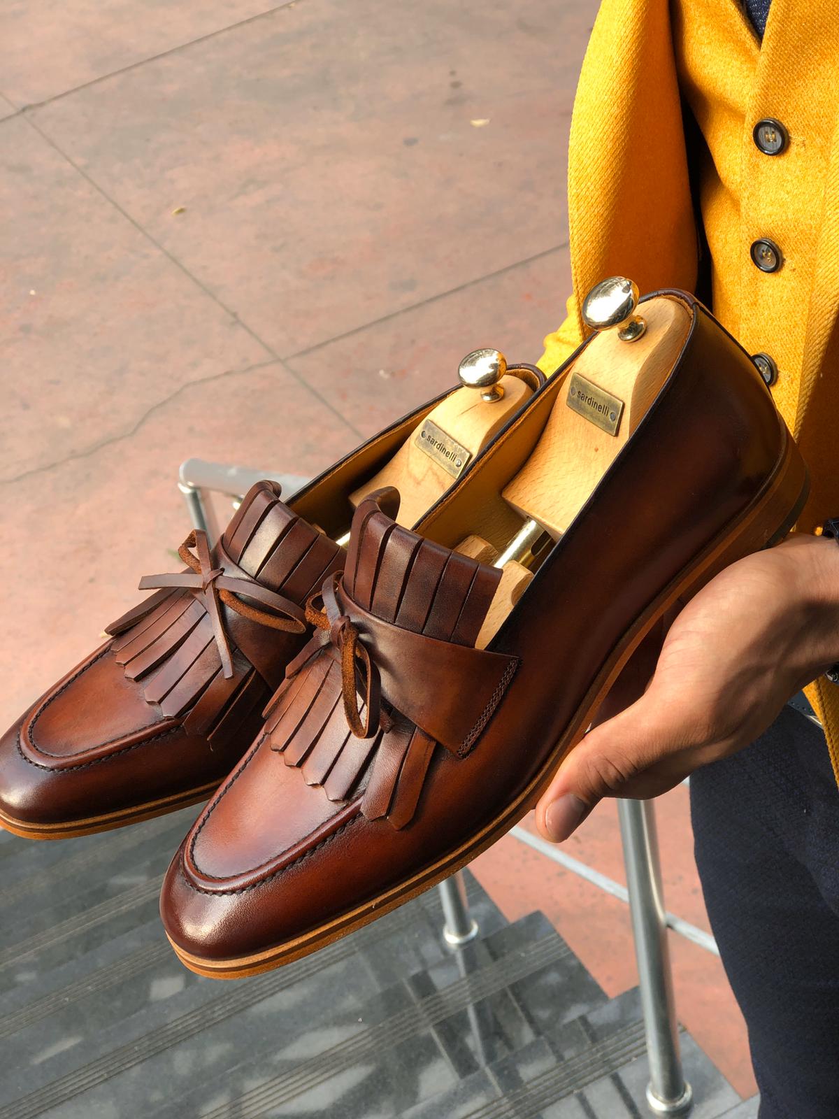 Sardinelli Tassel Detail Leather Shoes Tan-baagr.myshopify.com-shoes2-BOJONI