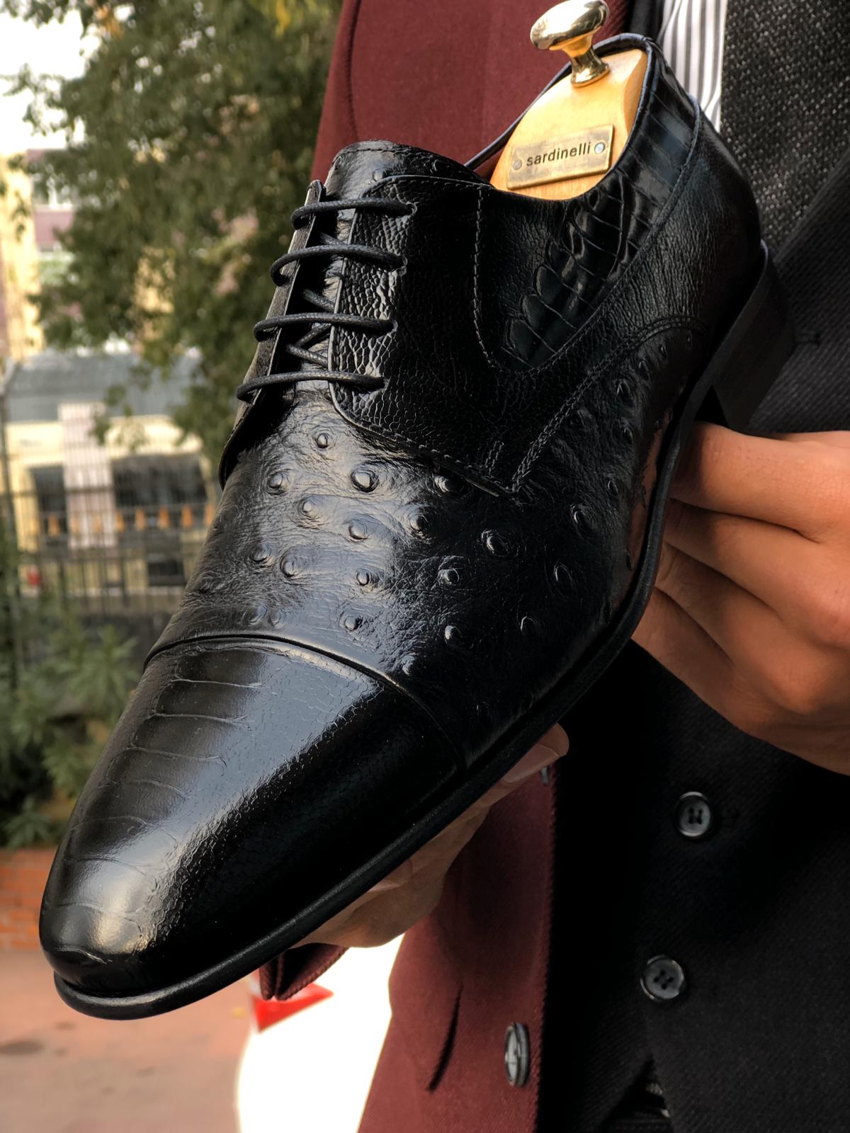 Sardinelli Classic Leather Shoes Black-baagr.myshopify.com-shoes2-BOJONI