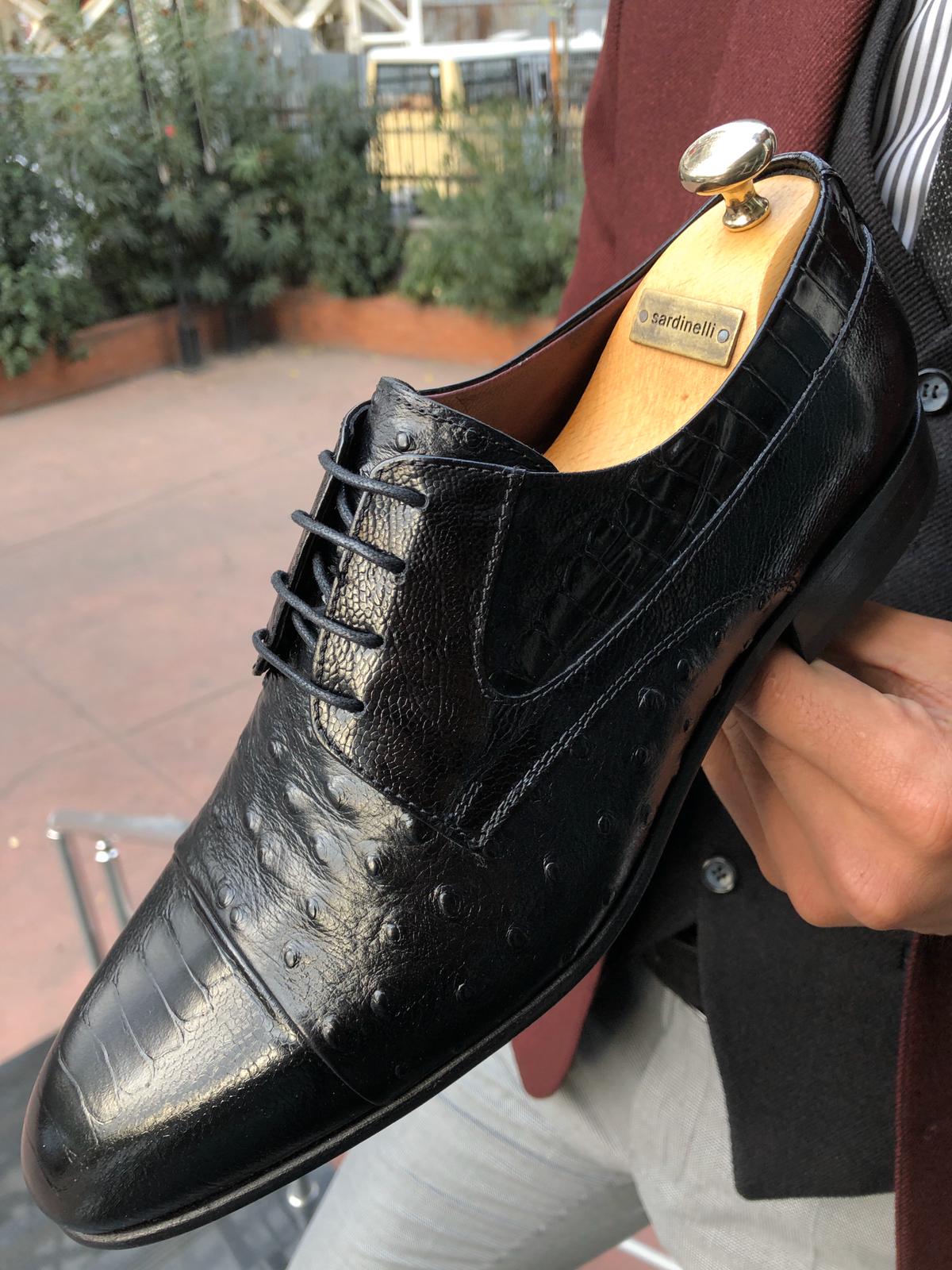 Sardinelli Classic Leather Shoes Black-baagr.myshopify.com-shoes2-BOJONI