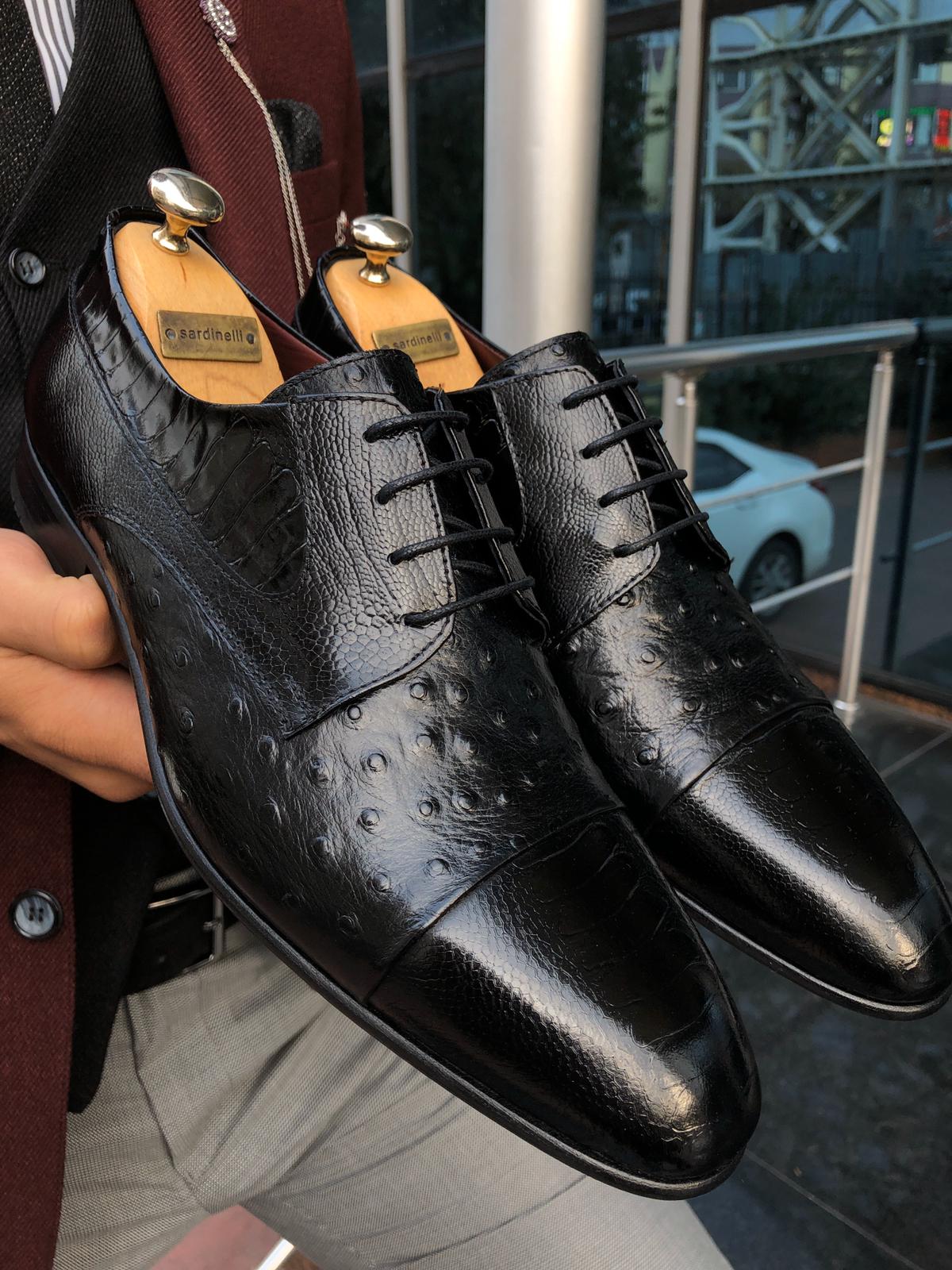 Sardinelli Classic Leather Shoes Black-baagr.myshopify.com-shoes2-BOJONI