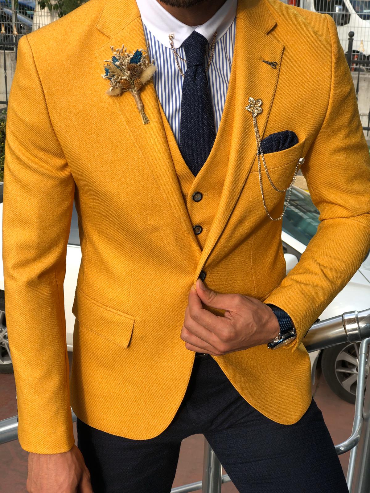 Multi Slim-Fit Suit Vest Mustard-baagr.myshopify.com-suit-BOJONI