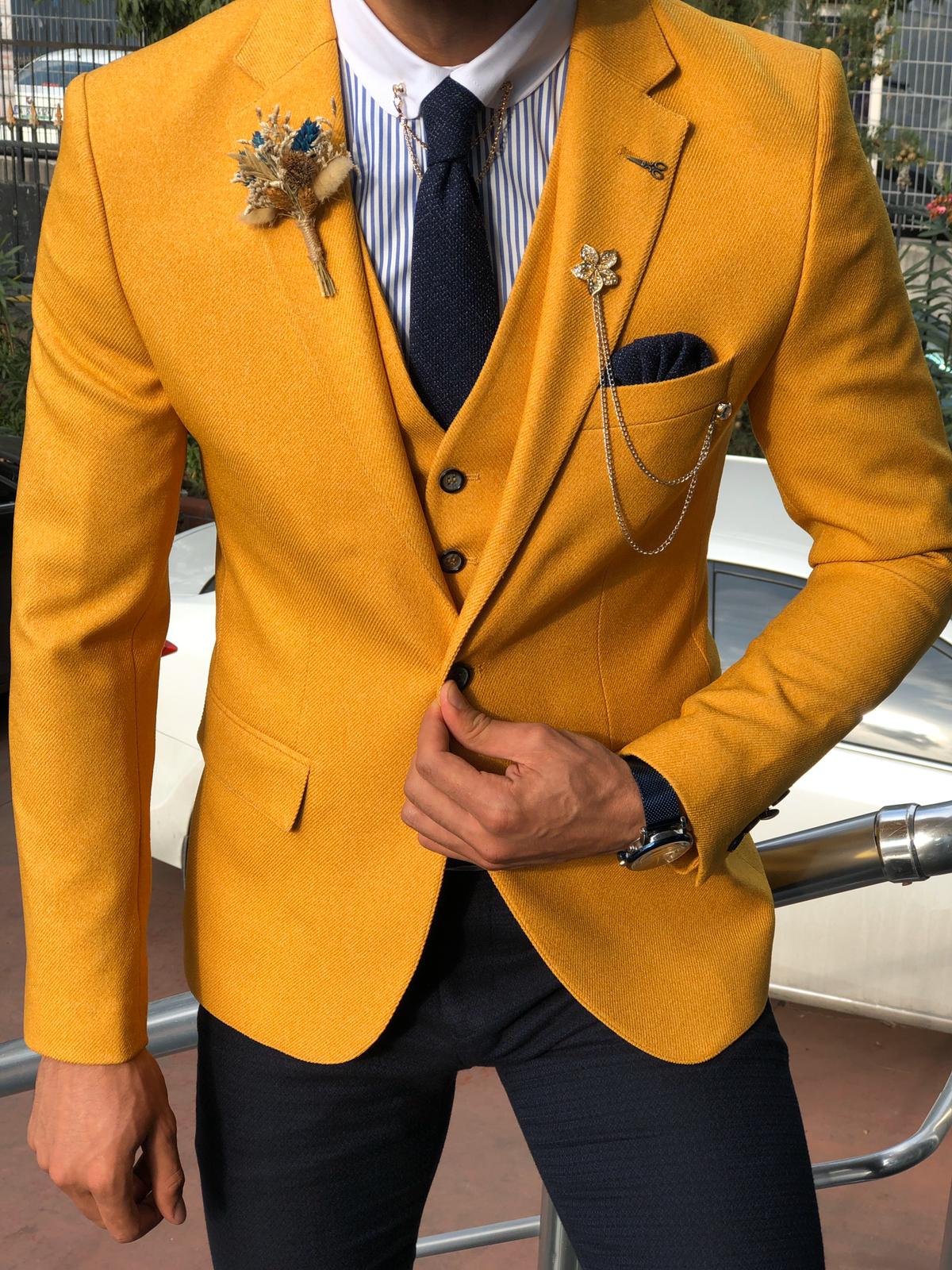 Multi Slim-Fit Suit Vest Mustard-baagr.myshopify.com-suit-BOJONI