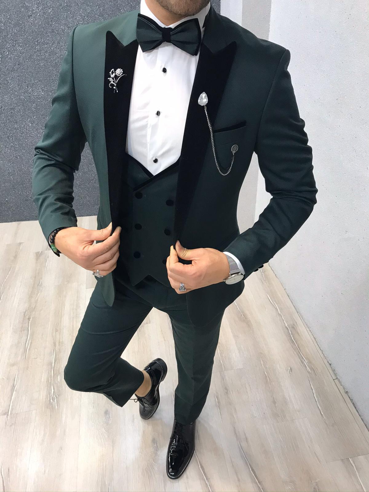 Royal Green Slim Fit Tuxedo-baagr.myshopify.com-1-brabion