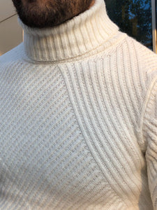 Capstone Ecru Slim Fit Turtleneck-baagr.myshopify.com-sweatshirts-BOJONI