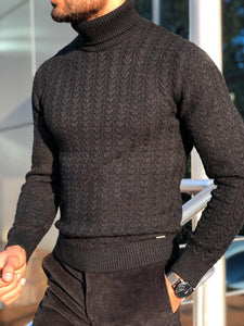 Heritage Black Slim Fit Turtleneck-baagr.myshopify.com-sweatshirts-BOJONI